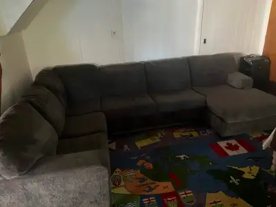 Large sectional U-shaped sofa couch, View more