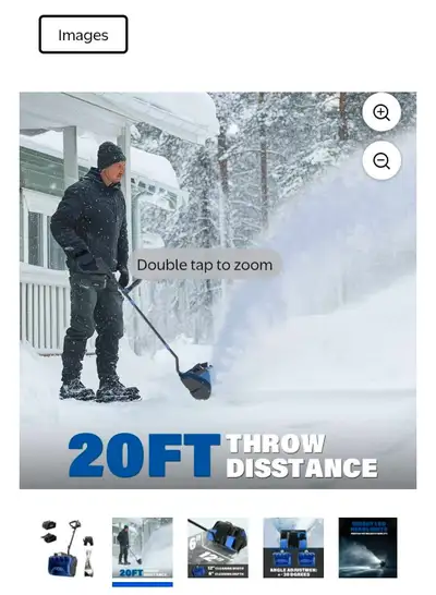 SOYUS 20V 12" Battery Operated Electric Snow Shovel ❄️️, View more