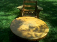 Cedar table and chair 