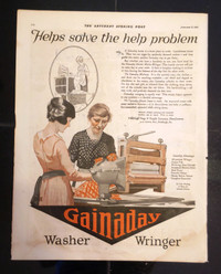 Old washing machine ads dating 1921.