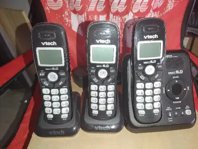Vtech DECT 6.0 3 Cordless Phones with Caller ID, View more