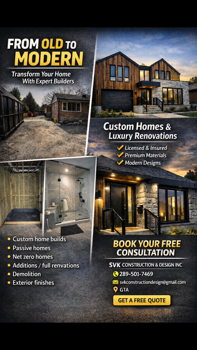 Modern Luxury Custom home Builds & Renovations, View more