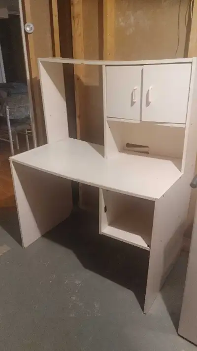 White Computer Desk with Hutch, View more