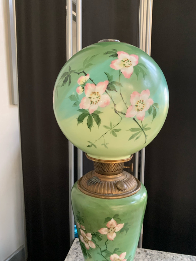 Beautiful gone with the wind Vic era globe lamp made electric  in Indoor Lighting & Fans in Leamington - Image 2