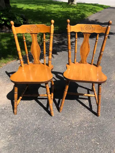 2 Antique chairs in great condition. Very solid.