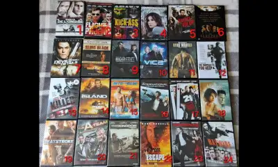192 films d'actions 2$ ch ou 20 pour 30$.livraison possible, View more