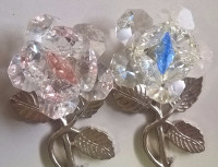 Vintage Crystal Rose made with Swarovski Crystal