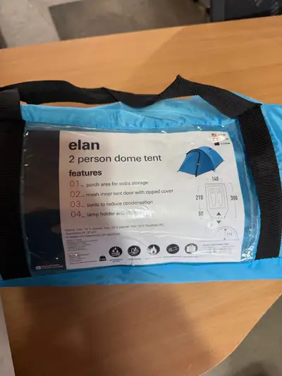 Get ready for your next outdoor adventure with this Elan 2-person dome tent, perfect for camping and...