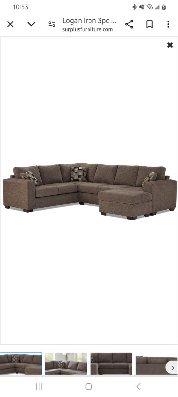 3 piece sectional in Couches & Futons in Ottawa - Image 2