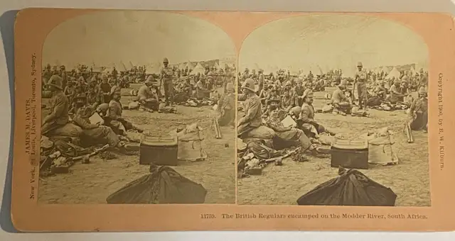 1900Boer War Battle of Modder River British Regulars Stereoview in Arts & Collectibles in North Bay - Image 10