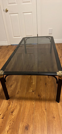 Coffee Table, Tinted Safety Glass and Steel