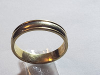 14k Two Tone Gold Wedding Band  S: 6.5