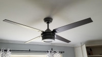 Hunter Gunnar 54-inch Outdoor/Indoor Matte Silver Ceiling Fan