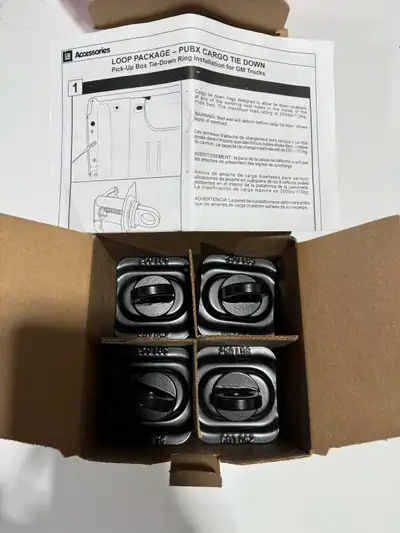 GM box anchors for GMC or Chevy truck Purchased for a 2018 Silverado but never use This are still br...