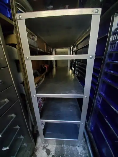 5 Shelves Aluminium Shelve Or Work Table With Storage Shelves, View more