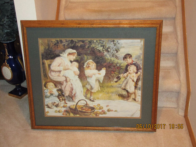 Framed Print - Mother & Children in 1800's in Arts & Collectibles in Red Deer - Image 2