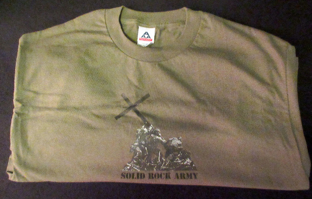 Larry Norman "Solid Rock Army" Military Green T-Shirt Large..NEW in Men's in Stratford - Image 3