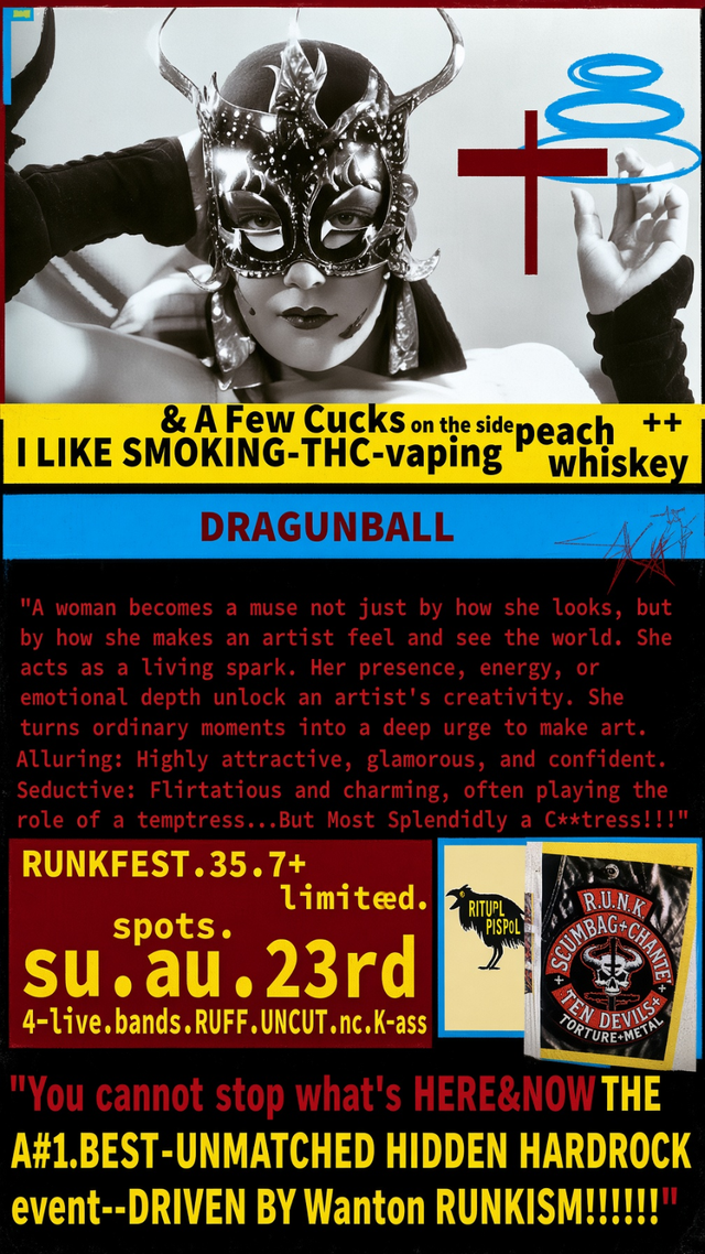 RUNK--HIDDEN VENUE FREE SPOTS AVAIL. SAT AUG 22nd.+