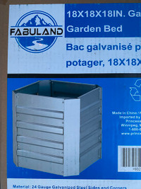 Galvanized Garden Bed 18 x 18 x 18 Inch