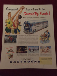 1951 Greyhound Bus Travel Original Ad