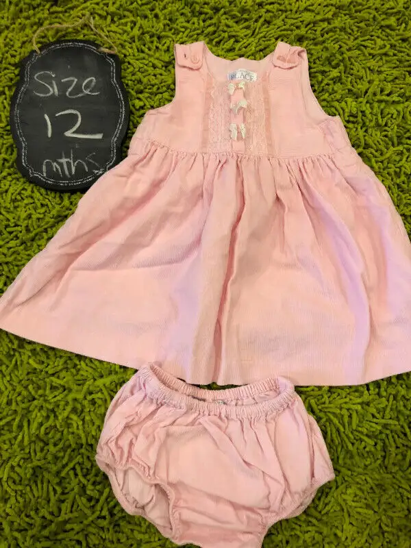 THE CHILDREN'S PLACE PINK SLEEVELESS CORDUROY DRESS - 12 MTH62863262710017124