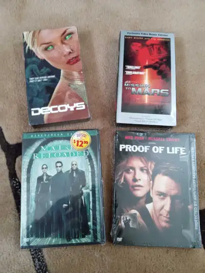 Selling some miscellaneous movies on DVD and VHS. All movies are in perfect condition, still in the...