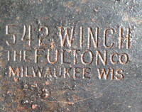 Vintage Fulton 542 Winch Milwaukee   need s handle