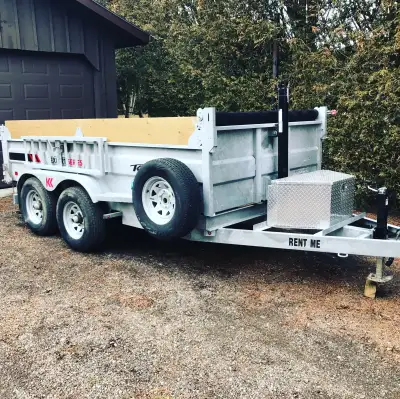 Trailer Rentals 12 x7 5 ton dump trailer 16x7 Enclosed Trailer. Plus two Ft wedge. With ramp Daily $...