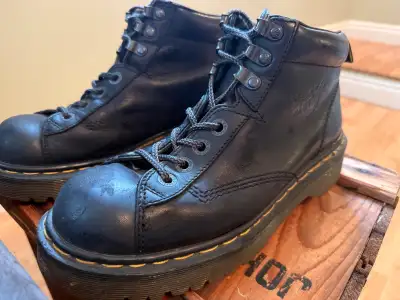 ORIGINAL DR. Martens Black Workboots. #8287 Size Women 8, View more
