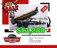 SALE!!! NEW 7' x 14' Tandem axle Dump trailer