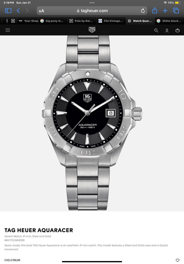 Tag heuer watch —-mint condition  in Jewellery & Watches in Edmonton - Image 2