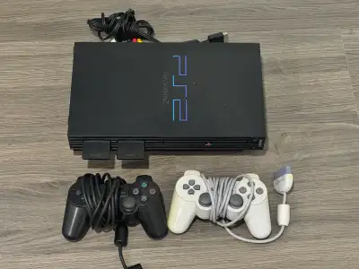 PS2 original + controllers, memory cards and SSX3, View more