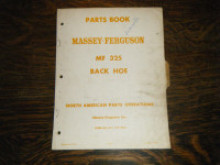 Massey Ferguson 325 Back Hoe   Parts Book