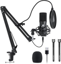 Professional USB Microphone, plug & play, record/podcast/gaming