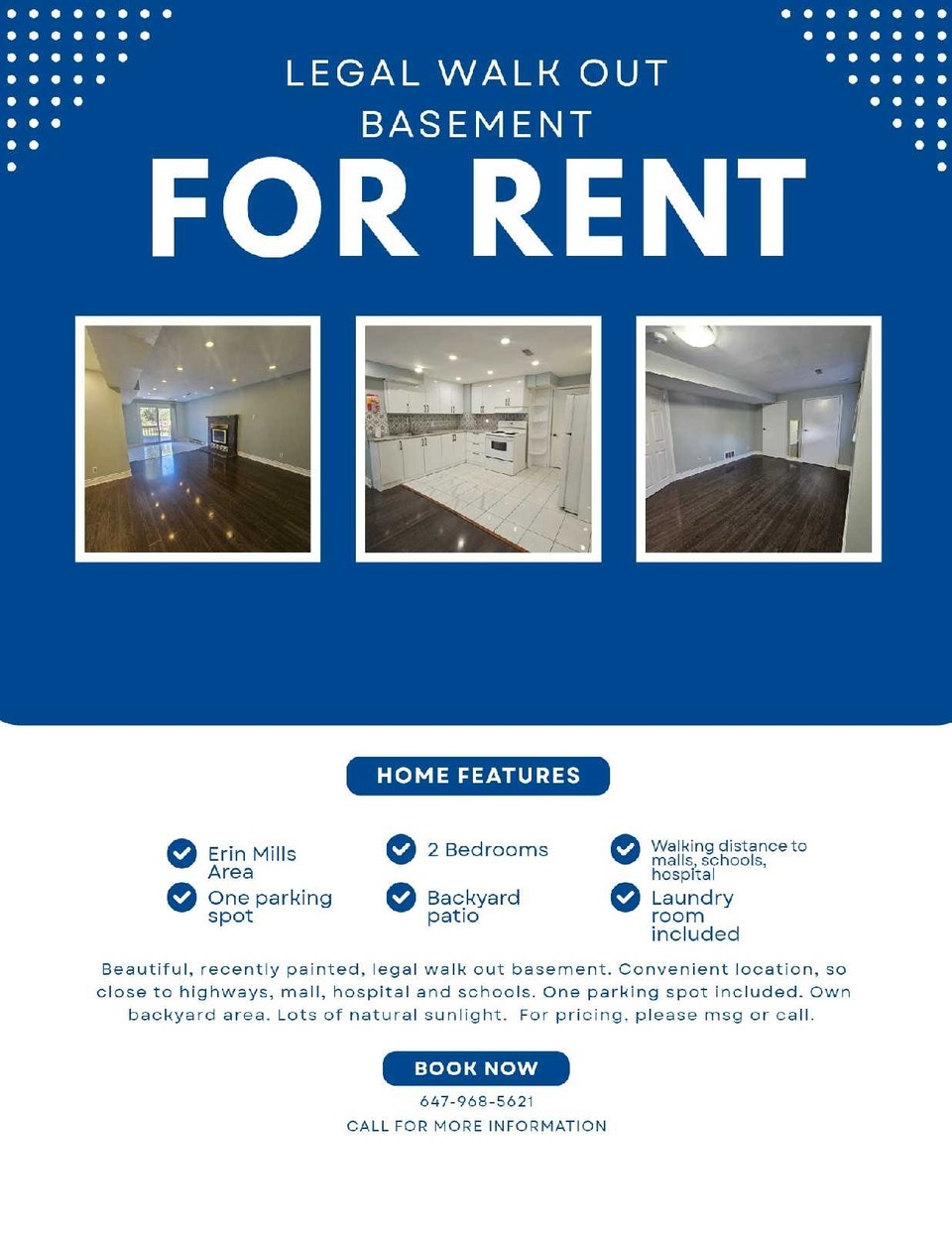 2 Bedroom Legal Walk-Out Basement | Long Term Rentals | Mississauga ...