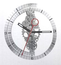 Wall clock - 24" skeleton round clock