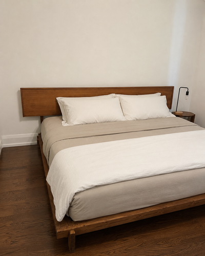 No-Hardware Solid Wood Platform Bed – Queen / King, View more