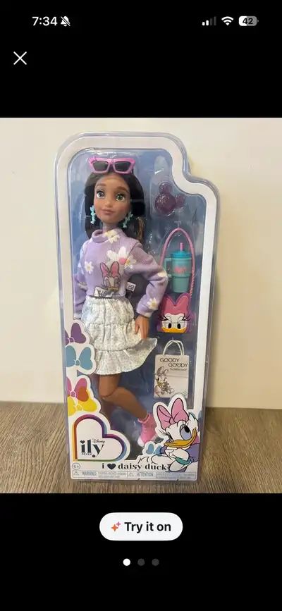 -Disney ily 4ever daisy duck doll -brand new in box never opened -pick up carrington NW -cash only**...