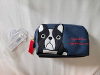 Japanese brand Flapper Boston Terrier small makeup  storage bag