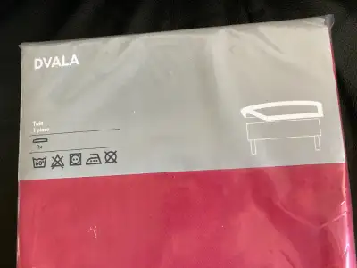 New Ikea Dvala Twin Fitted Sheet Red Sealed Never Opened, View more