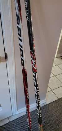 2 hockey sticks