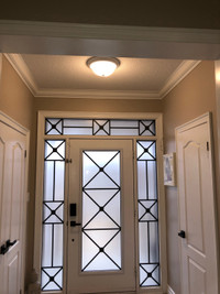 Door insert decorative glass door