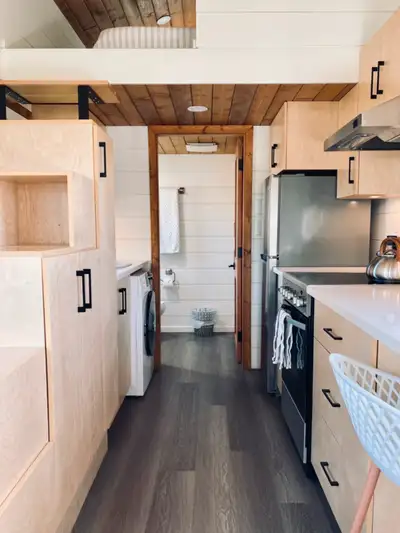 20X8.6 Tiny Home with 2 lofts. Built on a CSA approved tiny home trailer by a certified builder. Ple...
