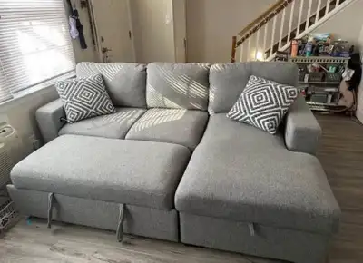 Canapé-lit sectionnel gris – Confort moderne, View more