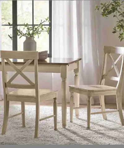 Selling 4 christopher knight rovie acacia wood dinning chairs in new condition. All 4 are still in b...