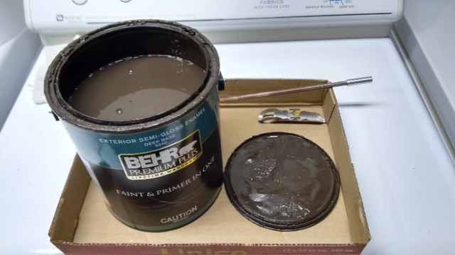 Behr Exterior Semi-gloss Enamel Paint in Havana Coffee colour in Painting & Paint Supplies in Mississauga / Peel Region - Image 2