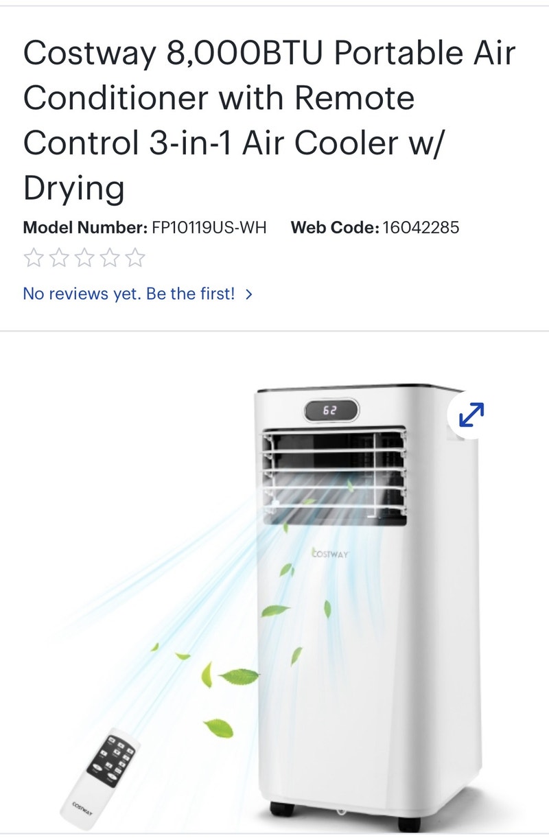 Costway 8000BTU portable air conditioner Heaters, Humidifiers