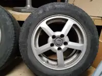 4 tires with mags 195 65 R15  summer.