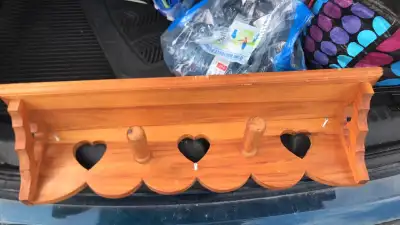 Wood Heart Shelf , View more