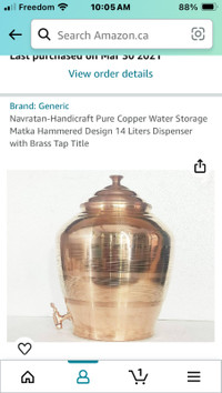 100% copper water storage pot